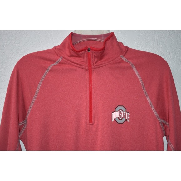 OHIO STATE BUCKEYES Colosseum 1/4 Zip Performance Shirt Women M Pullover Top - Picture 5 of 16